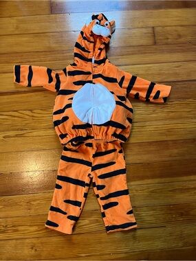 Carter's Orange and Black Tiger Hoodie & Pants Costume Set